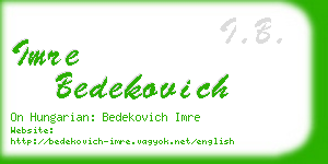 imre bedekovich business card